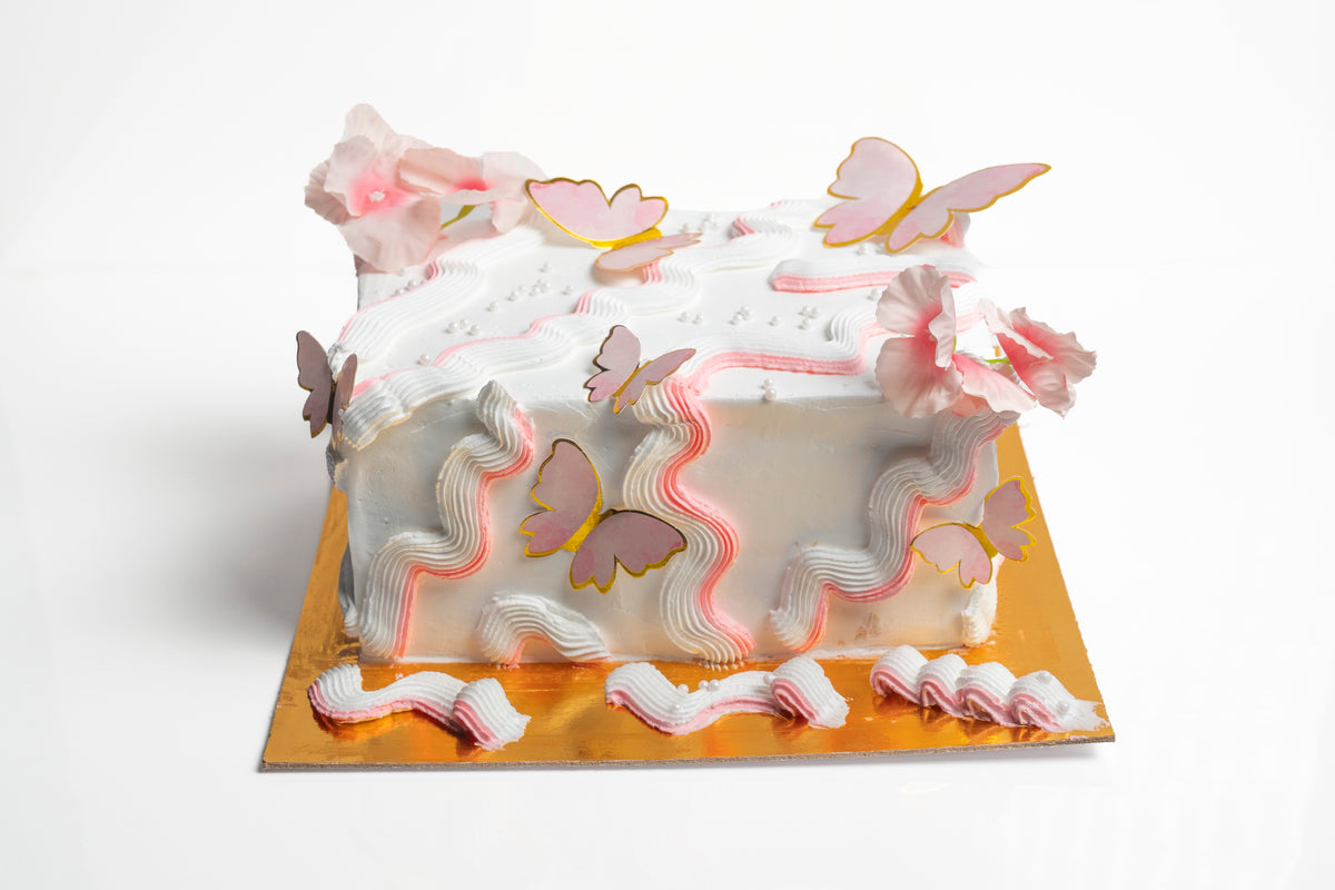 Pink Spring Butterfly Cake