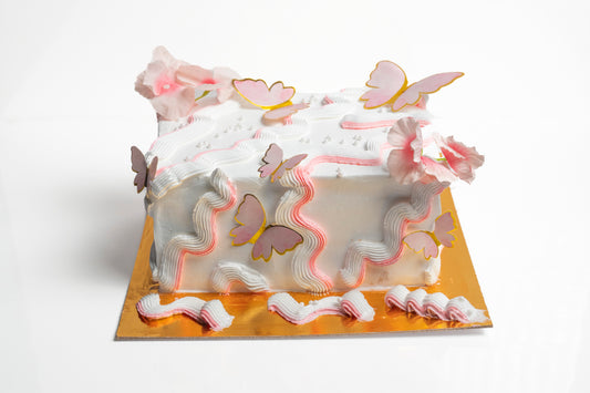 Pink Spring Butterfly Cake